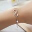 Infinity Armband Damen 925 Sterling Silber Rosegold or Edelstahl, Unendlichkeit Herz Armbänder Kristallen Armkette Valentinstag Muttertag Geburtstags Weihnachten Geschenk für Sie Frauen Freundin Mama