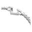 Swarovski Imber Emily Tennis Armband, Rhodiniertes Damenarmband mit Blauen Kristallen in Kesselfassung, Mit Faltverschluss, Armbandlänge: 16.5-18.5 cm, Armbandbreite: 0.3 cm