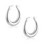 Silber 925 Creolen Ohrringe für Damen, Große Ovale Creolen Ohrringe Hypoallergen Sterling Silber Ohrringe Klobige Creolen Ohrringe Dick Creolen Glatte Tropfenform Damen Mädchen 2,2 cm