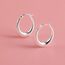 Silber 925 Creolen Ohrringe für Damen, Große Ovale Creolen Ohrringe Hypoallergen Sterling Silber Ohrringe Klobige Creolen Ohrringe Dick Creolen Glatte Tropfenform Damen Mädchen 2,2 cm