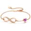 Infinity Armband Damen 925 Sterling Silber Rosegold or Edelstahl, Unendlichkeit Herz Armbänder Kristallen Armkette Valentinstag Muttertag Geburtstags Weihnachten Geschenk für Sie Frauen Freundin Mama