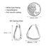 Creolen Ohrringe für Damen, Silber 925 Eckig Ohrringe Silber Gedrehte Ohrringe Große Dicke Silber Ohrringe Creolen Trendige Geometrische Creolen Ohrringe Klobige Ohrringe Schmuck Geschenke