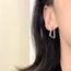 Creolen Ohrringe für Damen, Silber 925 Eckig Ohrringe Silber Gedrehte Ohrringe Große Dicke Silber Ohrringe Creolen Trendige Geometrische Creolen Ohrringe Klobige Ohrringe Schmuck Geschenke
