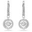 Swarovski Una Ohrringe, Rund, Weiss, Rhodiniert