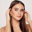 Gold Creolen Ohrring für Damen, Klein Klobige Creolen hypoallergen Sterlingsilber 925 Kleine Gehämmerte Dicke Creolen Leichte Huggie Creolen Klassische Schmuckgeschenke