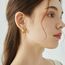 Gold Ohrringe Kleine Creolen für Damen, Kleine Gehämmerte Gold Ohrringe Hypoallergene Sterling Silber Ohrringe Gold Gehämmerte Breite Ohrringe Kleine Huggie Creolen Ohrringe Leichte Creolen Frauen