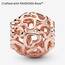 PANDORA Charm All Over Herzen 14 Karat rosévergoldete Metalllegierung Moments Collection