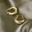 Gold Creolen für Damen - Kleine Klobige Dicke Ohrringe, Hypoallergene Sterling Silber Kreolen, Hohle Creolen für Frauen Mädchen