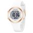 GOLDEN HOUR Digital Uhr Damen 5ATM wasserdichte Sport Chronograph Silikonarmband Armbanduhr Damen Sportlich Elegant Uhren Damen mit Datum Leuchtend Leicht ablesbares Zifferblatt - White