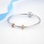 4 STÜCKE Sterling Silber Spacer Charms Stopper Roségold für Pandora Armbänder
