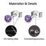 USEEDOVIA Ohrstecker Silber 925 Damen, 3 Paar Klein Sterling Silber Ohrringe Set mit Lila Violett Zirkonia Knorpel Funkelnd Amethyst Schmuck Geschenke für Damen Herren 2/3/4mm