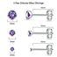 USEEDOVIA Ohrstecker Silber 925 Damen, 3 Paar Klein Sterling Silber Ohrringe Set mit Lila Violett Zirkonia Knorpel Funkelnd Amethyst Schmuck Geschenke für Damen Herren 2/3/4mm