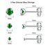 USEEDOVIA Ohrstecker Silber 925 Damen, 3 Paar Klein Sterling Silber Ohrringe Set mit Grün Zirkonia Smaragd Knorpel Funkelnd Schmuck Geschenke für Damen Herren 2/3/4mm
