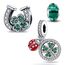HappyStar Silber 925 Charms Anhänger für Armbänder, Combination Dangle Anhänger Bead Charms für Damen Kompatibel mit Pandora Europäischen Armbändern und Halskette （Mit Spacer Beads
