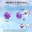 Limerencia Titan Ohrringe für Damen Herren, G23 Medizinische Ohrstecker Hypoallergen Gesundheitsstecker Ohrringe für empfindliche Ohren Mode Damenschmuck (5mm, Lila)