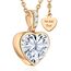 Halskette Damen Rosegold Herzkette Rose Gold Kette vergoldet Engelsflügel Damenkette Ich Liebe Dich Herz-Anhänger Rosegoldschmuck Schmuck Geburtstag Valentinstag Jahrestag Geschenke Frauen Freundin