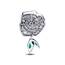 PANDORA Moments Funkelnde Blühende Rose Charm aus Sterling Silber mit Zirkonia, Kompatibel Moments Armbändern, 793201C01