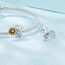 Sonnenblumen-Charme für Pandora-Armbänder, 925 Sterling Silber Bären-Charm-Anhänger-Schmuckgeschenk für Frau Teenager-Mädchen Mutter Tochter