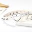 JewelryWe Schmuck Damen Choker Leder Halsband Gothic Punk Lolita Herz Spike Nieten Sklave Kragen Halskette 34-38cm Erstellbare Collier Kette, Weiß