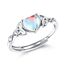 MILACOLATO Ring Silber 925 Damen Mondstein Ring Verstellbar Mondstein Ringe Silber Vintage Ringe Frauen Keltisches Dreieck Zirkonia Rings Oval Rund Herz Edelstein Rings Schmuck Für Sie Mit Geschenkbox