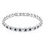 Swarovski Una Angelic Armband, Rhodiniertes Damenarmband mit Blauen Kristallen und Weißem Kristallpavé, Mit Faltverschluss, Armbandlänge: 16.5-19 cm, Armbandbreite: 0.6 cm