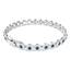 Swarovski Una Angelic Armband, Rhodiniertes Damenarmband mit Blauen Kristallen und Weißem Kristallpavé, Mit Faltverschluss, Armbandlänge: 16.5-19 cm, Armbandbreite: 0.6 cm