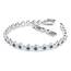 Swarovski Una Angelic Armband, Rhodiniertes Damenarmband mit Blauen Kristallen und Weißem Kristallpavé, Mit Faltverschluss, Armbandlänge: 16.5-19 cm, Armbandbreite: 0.6 cm