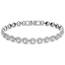Swarovski Una Angelic Armband, Rund, Weiss, Rhodiniert
