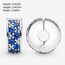 PANDORA Moments Blauer Pavé-Clip Sterling Silber, Cubic Zirconia 791817NSBMX