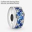 PANDORA Moments Blauer Pavé-Clip Sterling Silber, Cubic Zirconia 791817NSBMX
