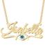 UMAGICBOX Personalisierte Nazar-Halskette mit Name/Wort - Maßgeschneidertes Evil Eye Namensschild - Edelstahl/Silber/Gold/Roségold - Tolles Geschenk für Sie zum Geburtstag oder Weihnachten