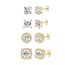 Dochais Clearance Outlet S925 Silber Ohrstecker Ohrringe Damen Herren Hypoallergene Ohrstecker Zirkonia Ohrringe Gold