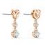 Swarovski Lifelong Heart Drop-Ohrhänger, Herz, Weiß, Roségold-Legierungsschicht