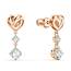 Swarovski Lifelong Heart Drop-Ohrhänger, Herz, Weiß, Roségold-Legierungsschicht