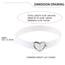 JewelryWe Schmuck Damen Choker Halsband Leder Halskette Gothic Punk Lolita Herz Collier Kette verstellbare Schnalle Kragen Halsketten für Frauen Mädchen Weiß