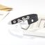JewelryWe Schmuck Damen Choker Leder Halsband Gothic Punk Lolita Herz Sklave Kragen Halskette 32-38cm Erstellbare Zweifarbig Collier Kette, Schwarz Weiß