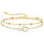 Jbniuay Fußkettchen für Damen S925 Sterling Silber Gold Infinity Herz Fußkette Verstellbare 23+5cm Geschenke für Frauen