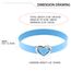 JewelryWe Schmuck Damen Choker Halsband Leder Halskette Gothic Punk Lolita Herz Collier Kette verstellbare Schnalle Kragen Halsketten für Frauen Mädchen Blau