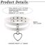 JewelryWe Schmuck Damen Choker Halsband Leder Halskette Gothic Punk Herz Zweischichtig Collier Kette mit Herz Anhänger verstellbare Kragen Halsketten für Frauen Mädchen Weiß