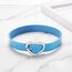 JewelryWe Schmuck Damen Choker Halsband Leder Halskette Gothic Punk Lolita Herz Collier Kette verstellbare Schnalle Kragen Halsketten für Frauen Mädchen Blau