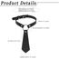 JewelryWe Schmuck Damen Choker Halsband Leder Halskette Sexy Punk O-Ring Krawatte Schlips Kragen Kette verstellbare Schnalle Halsketten für Frauen Mädchen Schwarz
