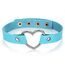 JewelryWe Schmuck 6pcs Set Damen Choker Halsband Halskette, Leder Legierung 33-40cm Erstellbare Punk Lolita Herz Collier Kette, 6 Farben
