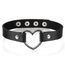 JewelryWe Schmuck 6pcs Set Damen Choker Halsband Halskette, Leder Legierung 33-40cm Erstellbare Punk Lolita Herz Collier Kette, 6 Farben