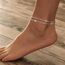 Kenivira Sterling Silber Fußkettchen für Frauen, zierlich geschichtet wasserdicht, Strand Fußkettchen für Damen