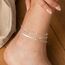 Kenivira Sterling Silber Fußkettchen für Frauen, zierlich geschichtet wasserdicht, Strand Fußkettchen für Damen