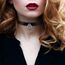 JewelryWe Schmuck Damen Leder Halsband Handgefertigt Gotik Punk Choker O-Ring Kreis Sklave Kragen Kette Halsketten PU Lederhalsband Schwarz