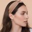 Kotkiddy 4 Stück Stirnbänder für Damen, Rutschfest, Modisch, Damen-Stirnbänder für Haare, süßes Haarband für Damenhaare(Leopardenmuster und Herzmuster in Rosa)