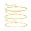 Kenivira Gold Fußkettchen für Frauen, 18K Gold zierlich geschichtet wasserdicht Fußkettchen für Frauen einstellbar, Strand Knöchel Armbänder für Damen