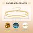 Kenivira Gold Fußkettchen für Frauen, 18K Gold zierlich geschichtet wasserdicht Fußkettchen für Frauen einstellbar, Strand Knöchel Armbänder für Damen