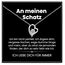 BYLITZ An meinen Schatz Halskette mit Karte Herz Kette mit LED Box und Spruch für Damen Frau Partnerin Freundin oder Verlobte zum Jahrestag Geburtstag Weihnachten (LED Box | Herz | Personalisiert)